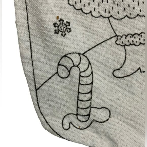 Christmas Stocking Color Your Own Canvas Fabric Stocking With Markers 15 inches - Picture 9 of 11